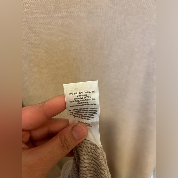 COPY - ARITZIA WILFRED Balsac Silk Cashmere Sweater Tan color M-size - Picture 6 of 8